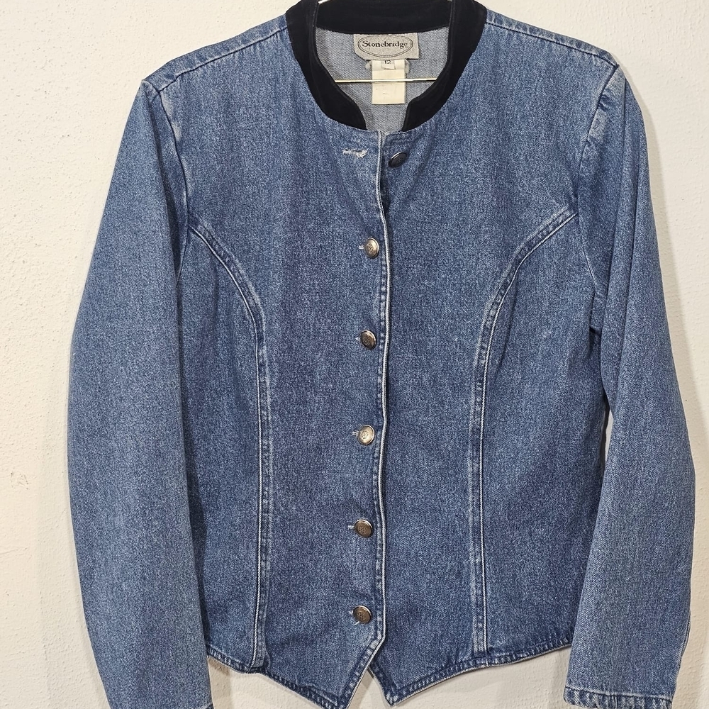 Stonebridge Women's Blue Denim Jacket View 4